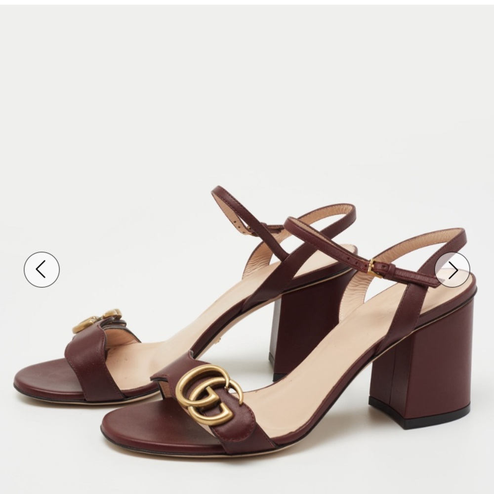 Gucci Marmont GG Ankle strap sandals